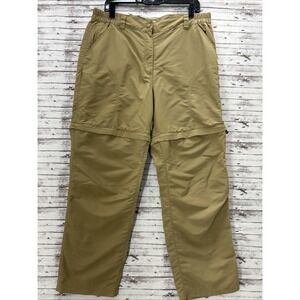 LL Bean Convertible Cargo Pants Mens L Khaki Stretch Hiking Utility No Fly Zone